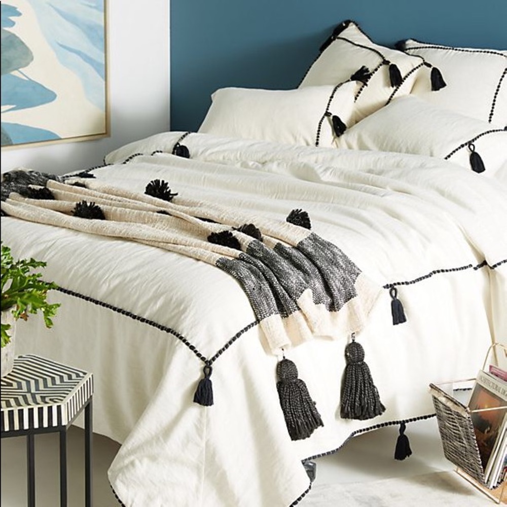Tasseled Duvet Set from Anthropologie -w/shams🤩